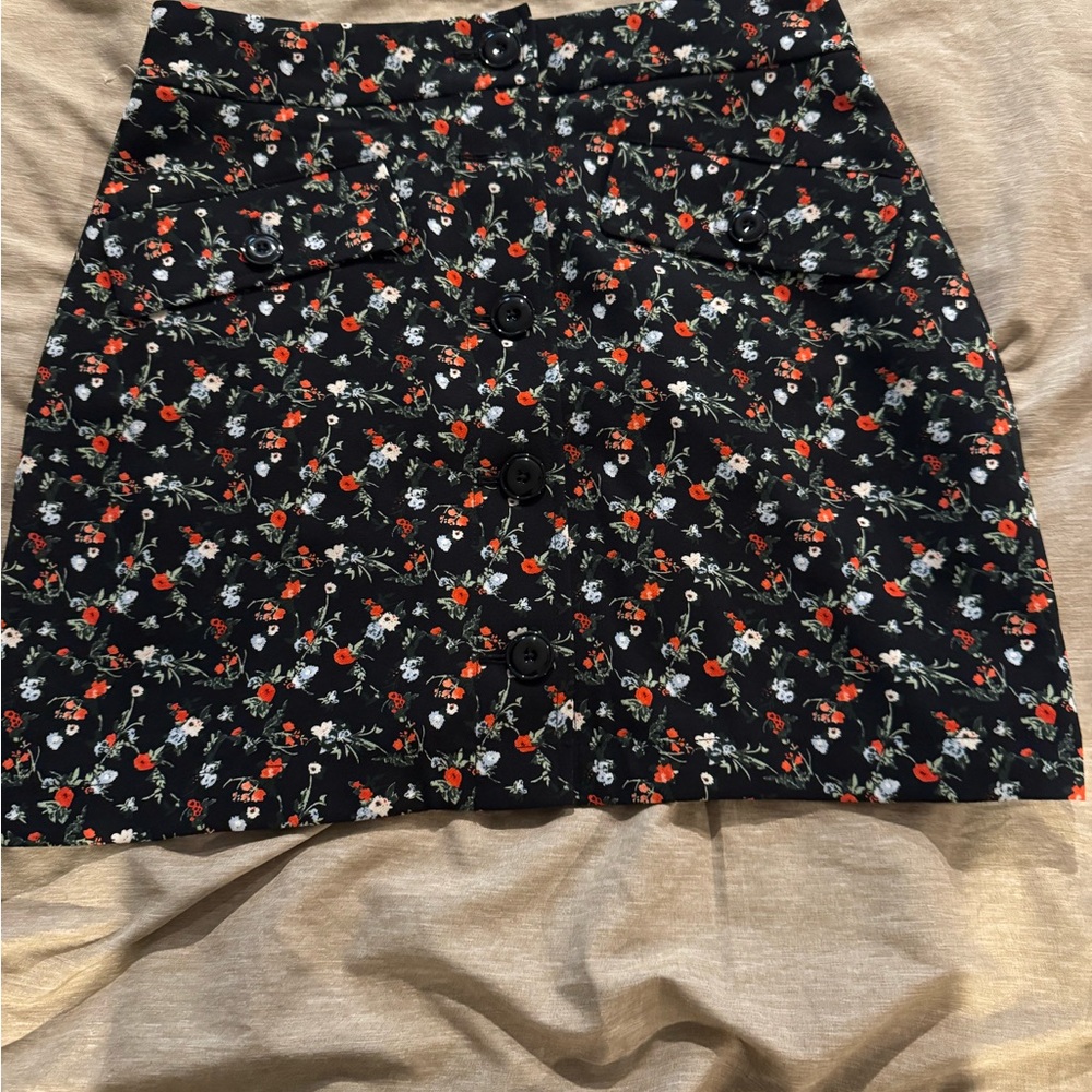 Little Moon Blue and Pink Mini Pencil Skirt Casual